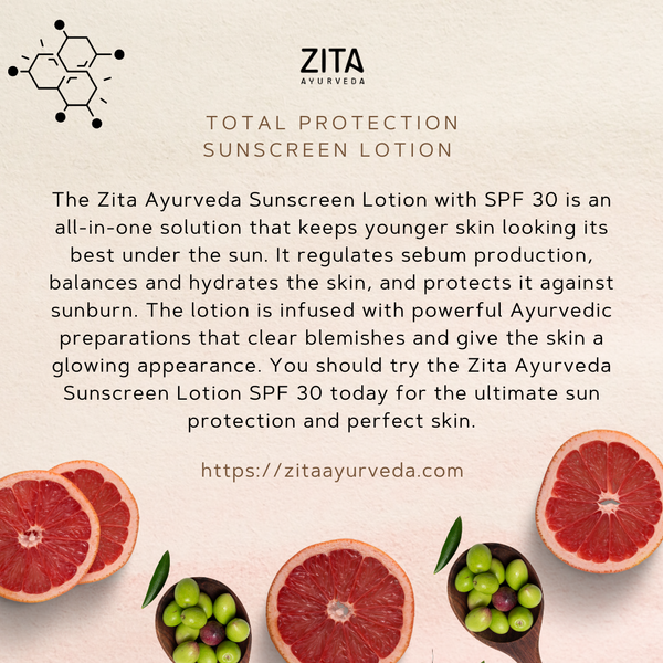 Zita Ayurveda Total Protection Sunscreen Lotion