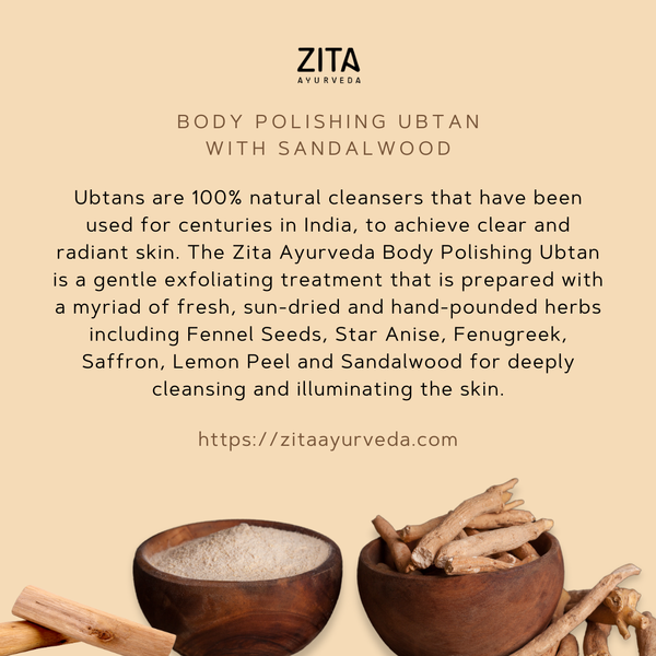 Zita Ayurveda Body Polishing Ubtan with Sandalwood