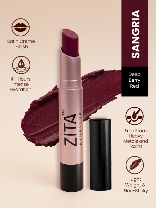 Lip Artistry - Natural & Moisturising Creme Lipstick - (Sangria)