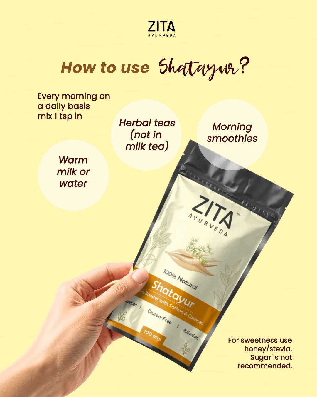 Zita Ayurveda Shatayur – Immunity Booster with Saffron & Cardamom - 100 gms