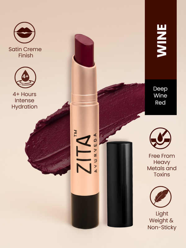 Lip Artistry - Natural & Moisturising Creme Lipstick - (Wine)
