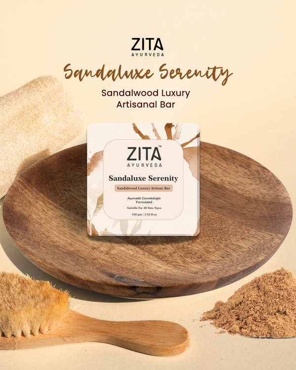 Zita Ayurveda Sandaluxe Serenity Sandalwood Luxury Artisan Soap Bar