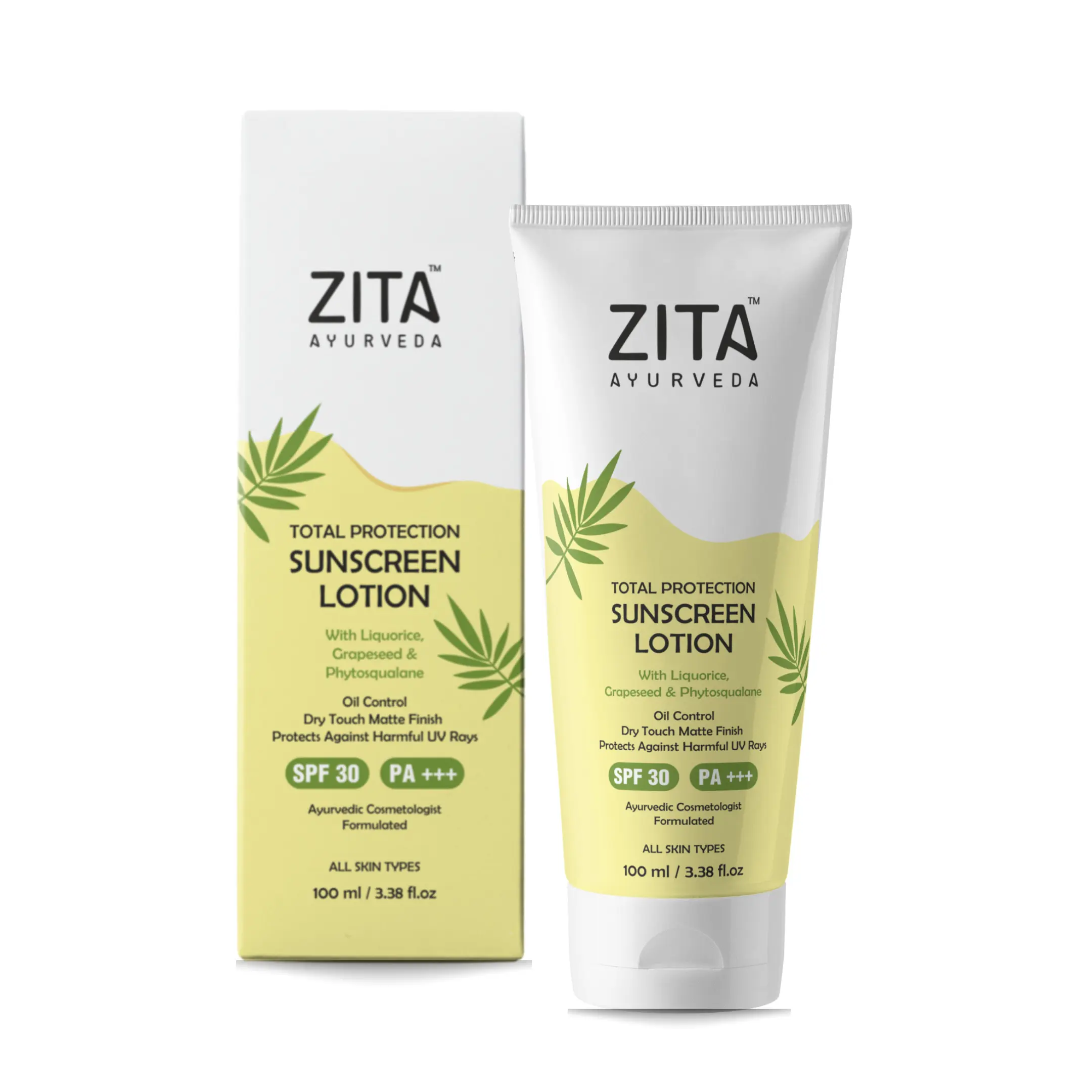 Zita Ayurveda Total Protection Sunscreen Lotion - 100 ml