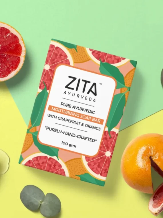 Zita Ayurveda Moisturizing Soap Bar With Grapefruit & Orange - 100 gms