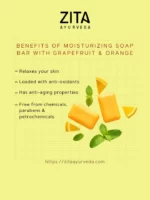 Zita Ayurveda Moisturizing Soap Bar With Grapefruit & Orange - 100 gms