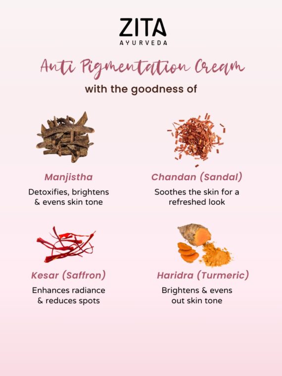 Zita Ayurveda Kumkumadi Oil Anti-Pigmentation Face Cream - 50 gms