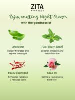 Zita Ayurveda Rejuvenating Night Cream with Rose Oil - 50 gms
