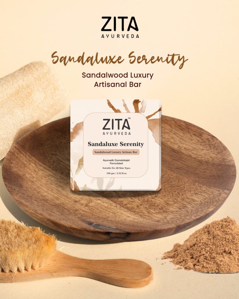 Zita Ayurveda Sandaluxe Serenity Sandalwood Luxury Artisan Soap Bar