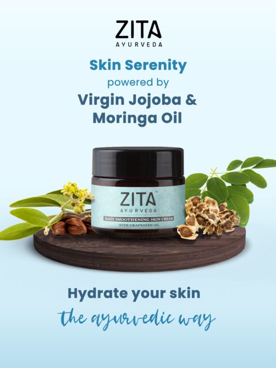Zita Ayurveda Daily Smoothing Skin Cream with Grapeseed Oil - 50 gms