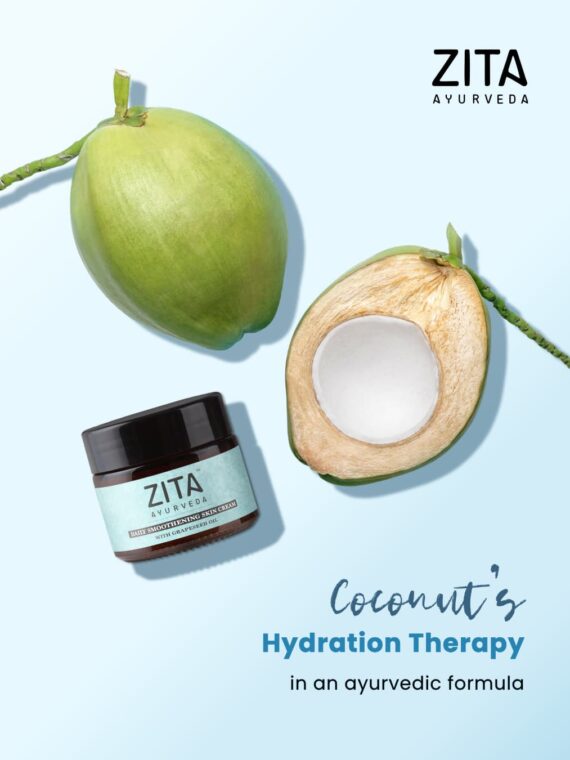 Zita Ayurveda Daily Smoothing Skin Cream with Grapeseed Oil - 50 gms