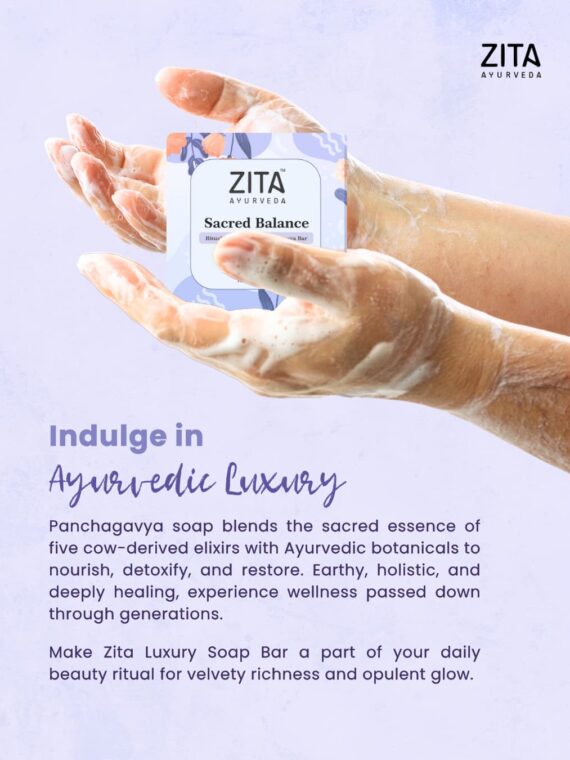 Zita Ayurveda Sacred Balance Ritual Rejuvenating Panchagavya Soap Bar