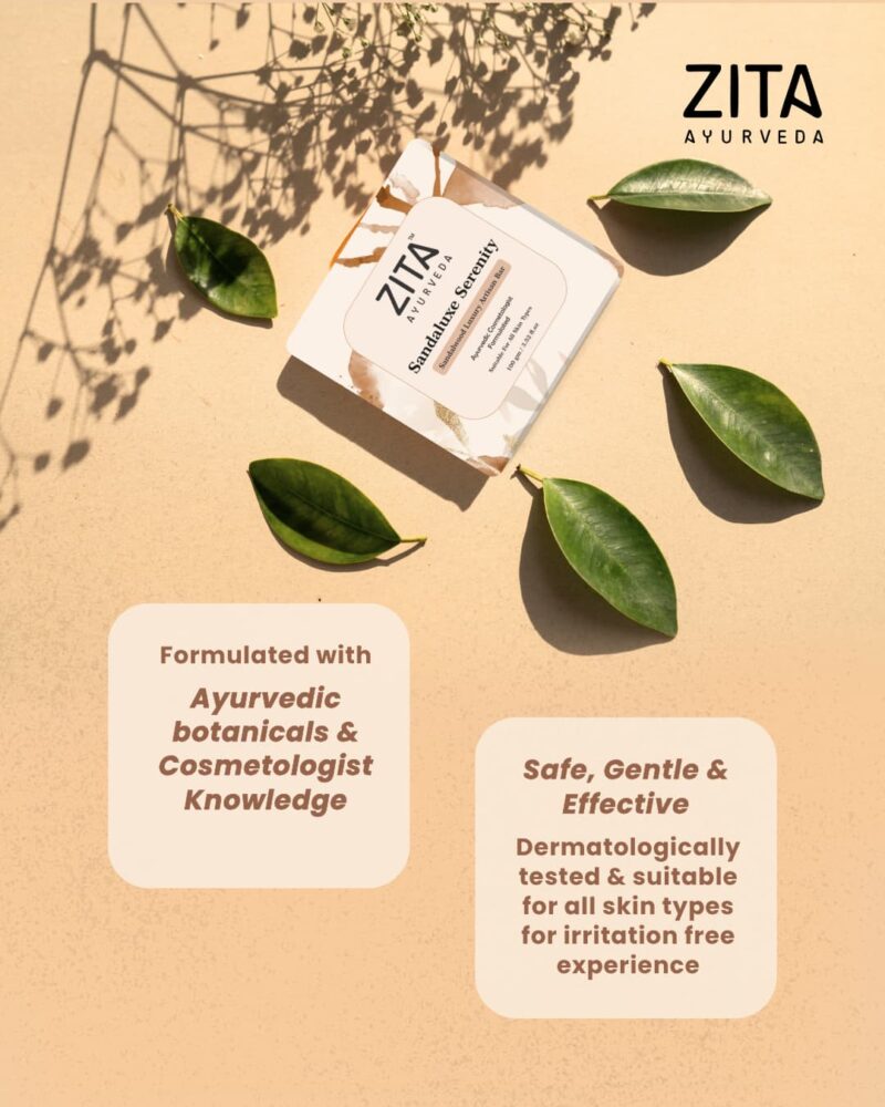 Zita Ayurveda Sandaluxe Serenity Sandalwood Luxury Artisan Soap Bar