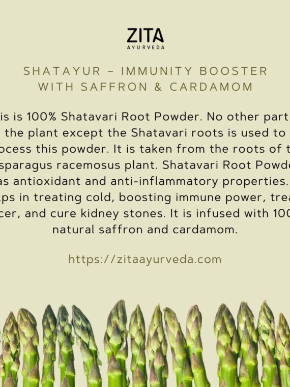 Zita Ayurveda Shatayur – Immunity Booster with Saffron & Cardamom - 100 gms