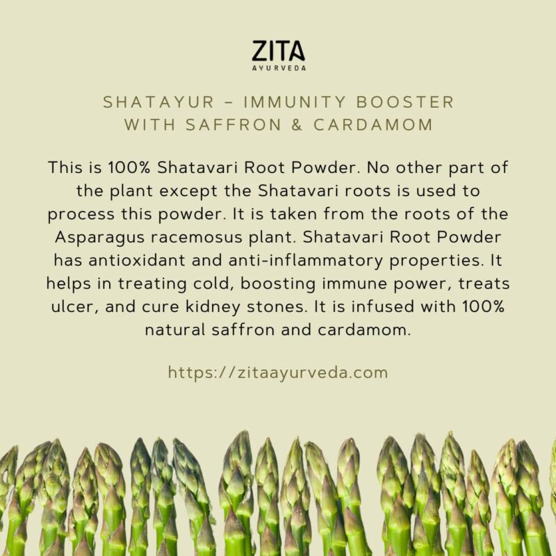 Zita Ayurveda Shatayur – Immunity Booster with Saffron & Cardamom - 100 gms