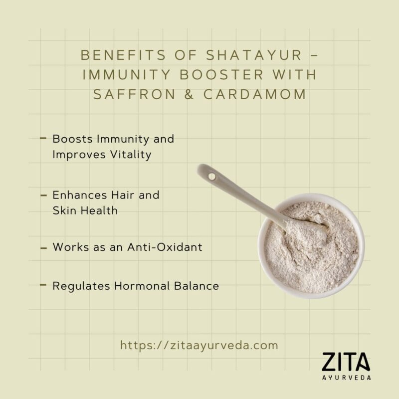 Zita Ayurveda Shatayur – Immunity Booster with Saffron & Cardamom - 100 gms