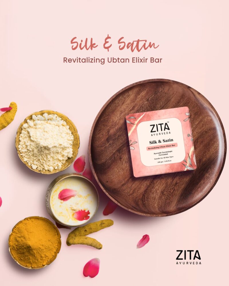 Zita Ayurveda Silk and Satin Revitalizing Ubtan Elixir Soap Bar
